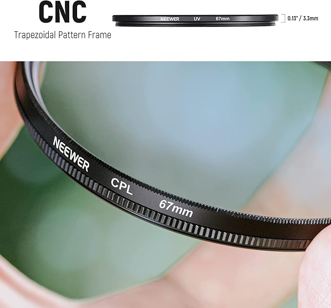 NEEWER 67mm Lens Filter Kit: UV, Lens Hood and Lens Cap Compatible - Image 5