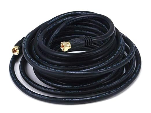 Monoprice 103033 25-Feet RG6 Quad Shield CL2 Coaxial Cable by Monoprice