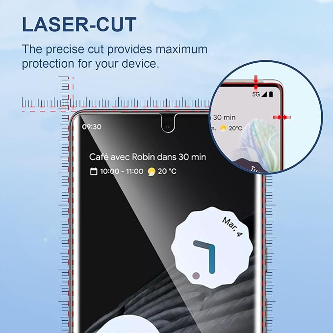 LK 2 Pack for Google Pixel 7 Pro Screen Protector 6.7-inch + 2 Pack Lens - Image 4