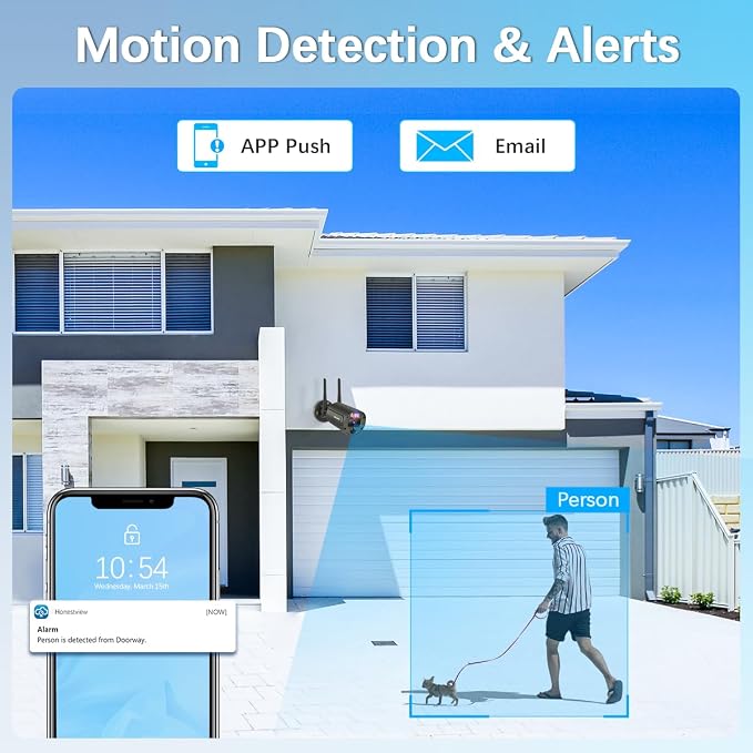 【90 Days Storage & 130° Wide Angle】 Wireless Security Camera System, Wireless - Image 7