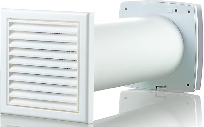 VENTS-US GK 150 LD - Easy to Install 6" Through The Wall Exhaust Fan with 109 CFM - Built to Remove Moisture, Harmful Fumes, Vapors, Odors, Humidity, and Common Indoor Air Pollutants