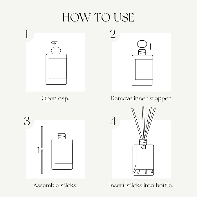 English Pear&Freesia Scent Reed Diffuser Refill 13.53 fl oz with 6 Sticks，【Brighten The Air】 Luxury Natural Long Lasting Home Fragrance Oil Air Freshener for Living Room and Office