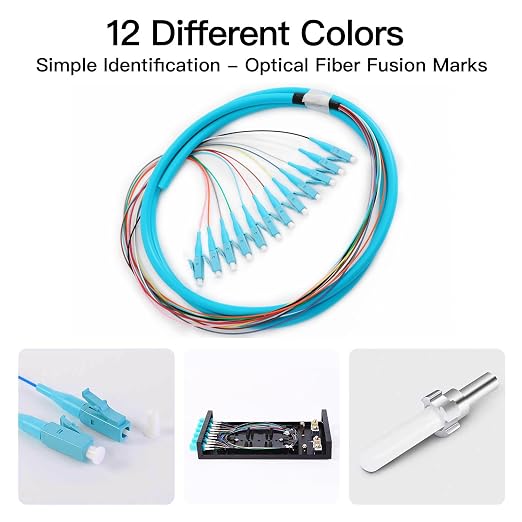 LC-OM3 12 Pigtail 12 Strand Multimode OM3/OM4 50/125 LC-UPC Fiber Pigtail - Image 3
