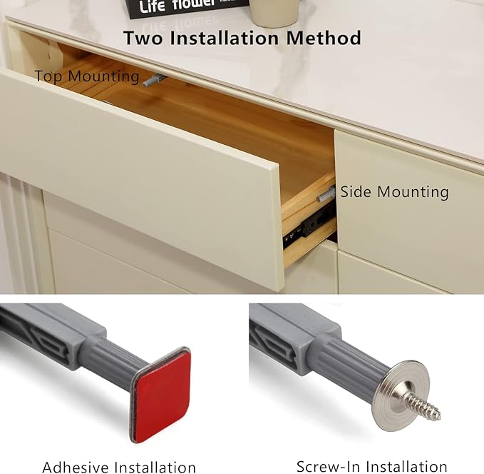 Push to Open Door Latch, 5 Pack Magnetic Push Latches,Adhesive Heavy Duty Touch Latch Hardware for Push to Open, Magnetic Door Catch for Cabinet Drawer Wardrobe Kitchen Door