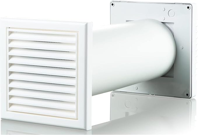 VENTS-US GK 150 MA - Easy to Install 6" Through The Wall Exhaust Fan with 176 CFM - Built to Remove Moisture, Harmful Fumes, Vapors, Odors, Humidity, and Common Indoor Air Contaminants