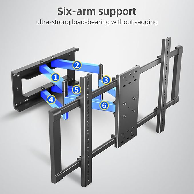 HILLPORT 85 86 98 TV Wall Mount 75 90 100 110 inch Full Motion Ultra Slim Screen Bracket Heavy Duty Large Size Led Swing Swivel Tilt Sliding Adjustable max vesa 1000x600mm Load 220 lbs DY1095
