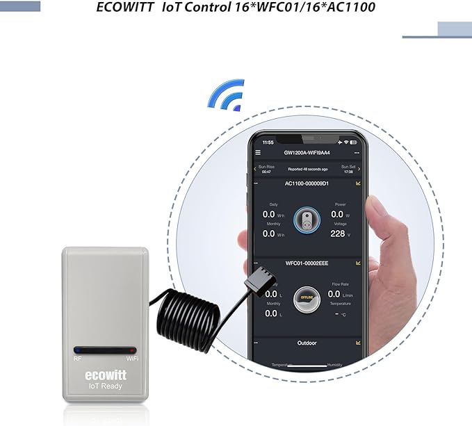 ECOWITT GW1206 Soil Moisture Tester Kit, Includes GW1200 IoT Wi-Fi Gateway and - Image 4