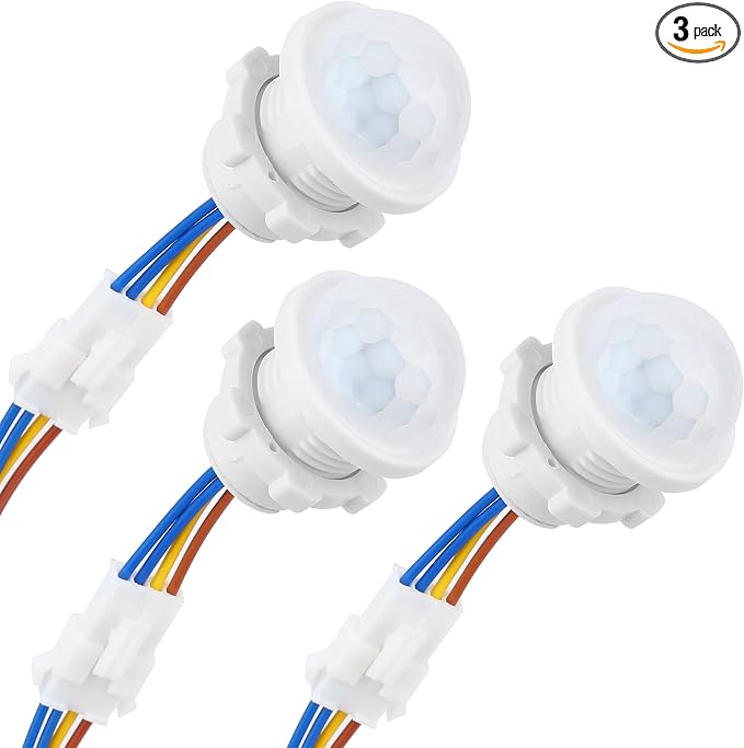 3-Pack Motion Sensor Light Switch, PIR Infrared Sensor, 30S Time Delay by Qtcial