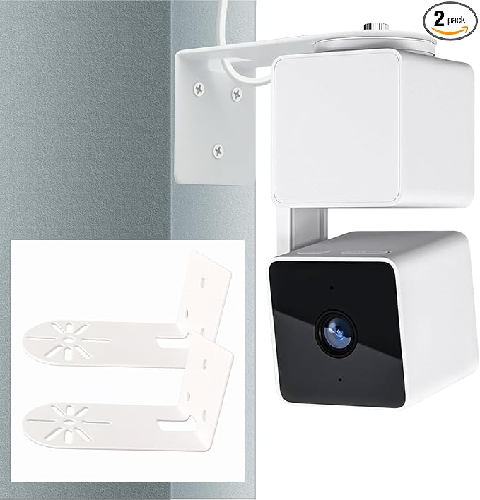 2Pack Metal Wall Mount Bracket for Wyze Cam Pan V3/V2, Wyze Cam V4/V3/V2 by DurableAdaptableWeatherpr