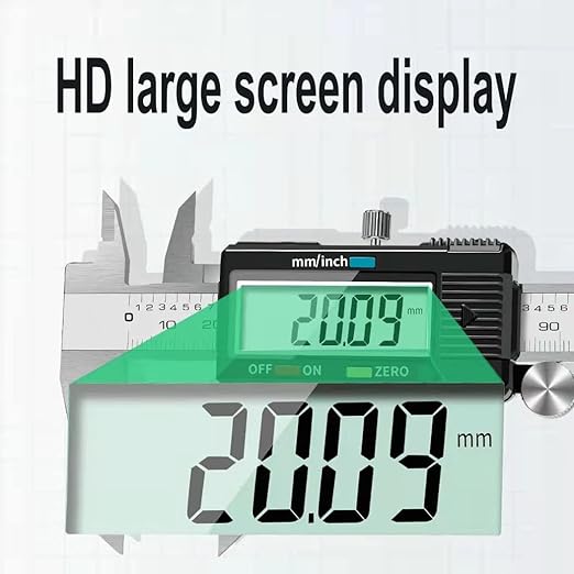 Simhevn Electronic Digital Caliper Measuring Tool, Stainless Steel Vernier Caliper Digital, Easy Switch from Inch Metric, LCD Screen,0-6inch/150mm Caliper Measuring Tool for DIY/3D Printing