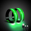 2 Pack Rechargeable LED Reflective Armband, High Brightness High Visibility by OMKHE