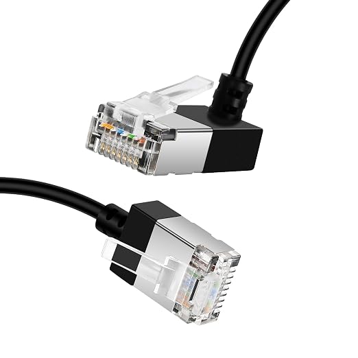 Flexible Cat 6A Ethernet Cable 270° Up Angled 3.3 Feet 2Pack, 10Gbps High-Speed - Image 6