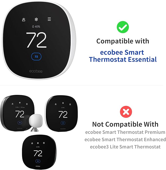 Tim Kit for Smart Thermostat Essential 2025, Wall Plate Cover Accessory for Thermostat, Easy to Install Cover Imperfections for Your Wall（2 Pack）