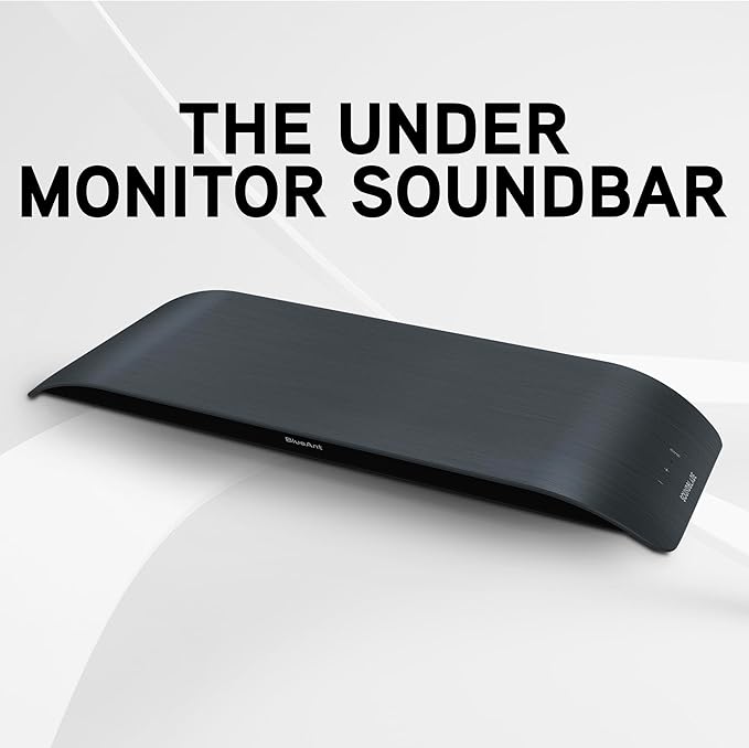 BlueAnt Soundblade Under-Monitor Soundbar, 120W 2.1 Channel Desktop Speaker with USB-C & Bluetooth 5.3 for PC, Mac, Gaming, Music and Streaming, Charcoal