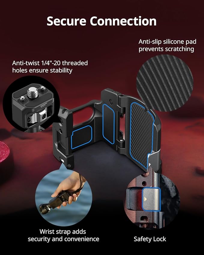 SMALLRIG Expansion Adapter Accessorie for DJI Osmo Pocket 3, Aluminium Protective Cage, 52g Lightweight Mount for Pocket 3, with Cold Shoe Mount, 1/4"-20 Threaded Toles and Claw Ports