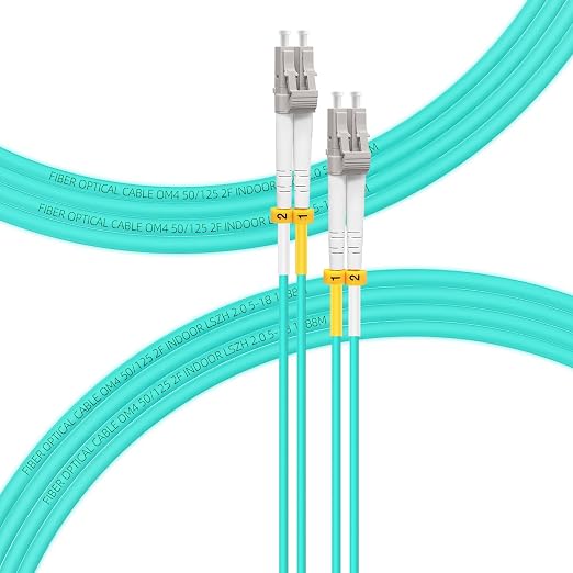 FLYPROFiber- 10M-1Pack OM4 LC to LC Fiber Patch Cable Multi Mode, MM Fiber by FLYPROFiber