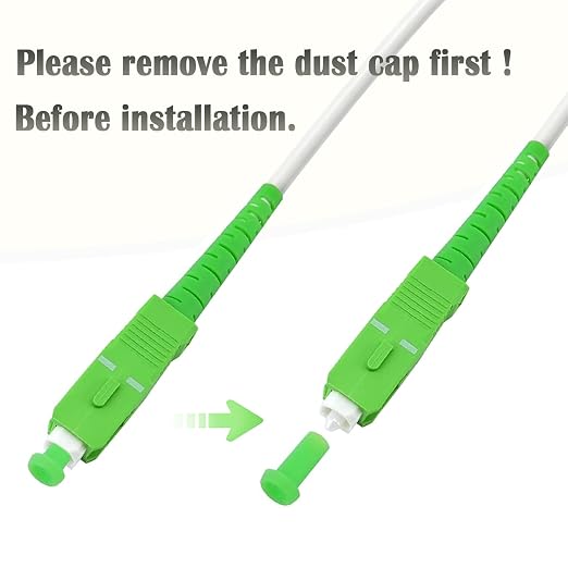 3FT SC/APC to SC/APC Fiber Optic Cable, Armored Single Mode Patch Cord - Image 7