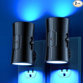 Sujeet LED Night Lights Plug into Wall, Bright Night Light, Dusk to Dawn Sensor, Blue Night Light, 0-100LM Adjustable Brightness, Dimmable Nightlights for Hallway, Bathroom Bedroom Kitchen, 2 Pack