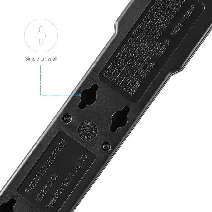 KMC 6-Outlet Surge Protector Power Strip 6 Pack
