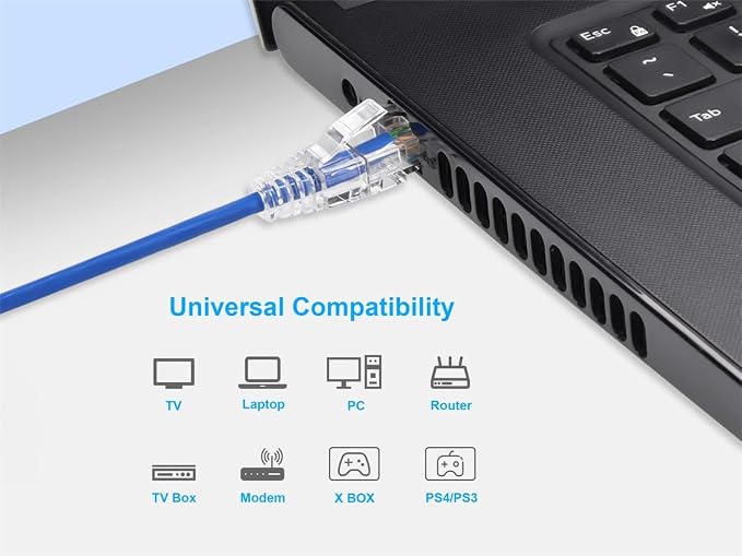 Monoprice Cat6 3ft Blue Component Level Patch Cable UTP 28AWG 550MHz Pure Bare - Image 6