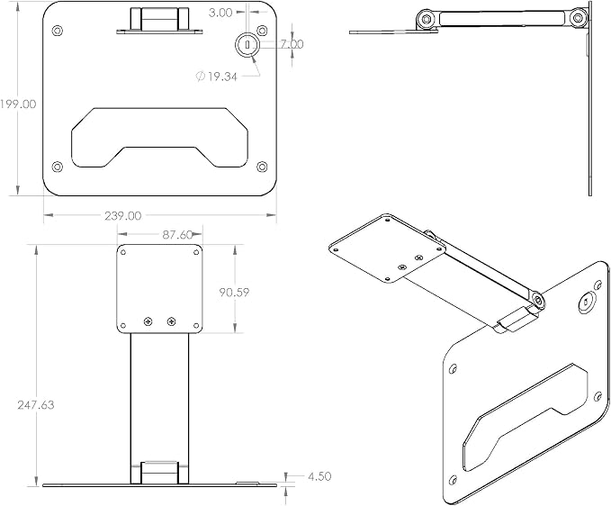 Aluminum Foldable Desktop Stand 180° Forward and Backward Flipping Supports - Image 4