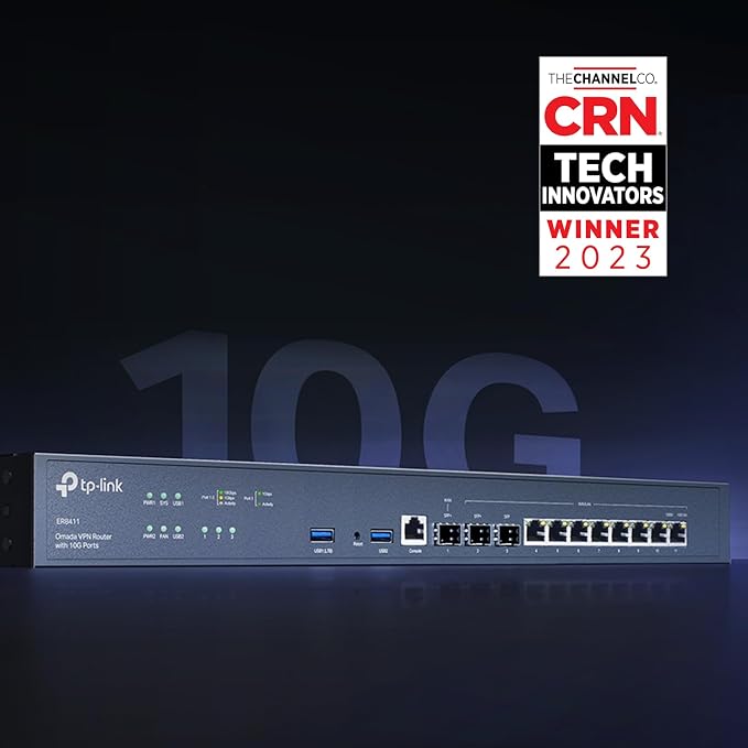 TP-Link ER8411 Enterprise Wired 10G VPN Router - Image 2