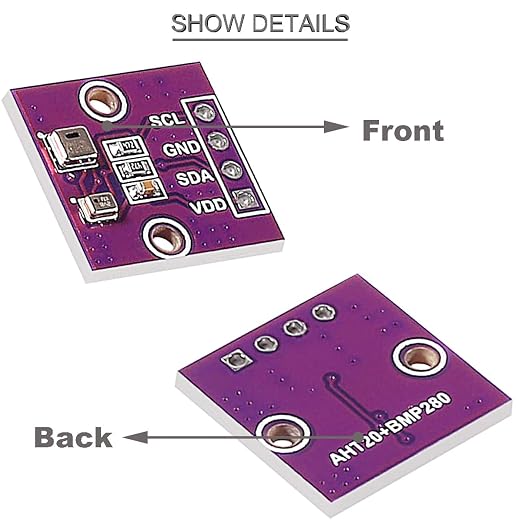 5 pcs Temperature Humidity Sensor Module Atmospheric Pressure Module AHT20 + - Image 2