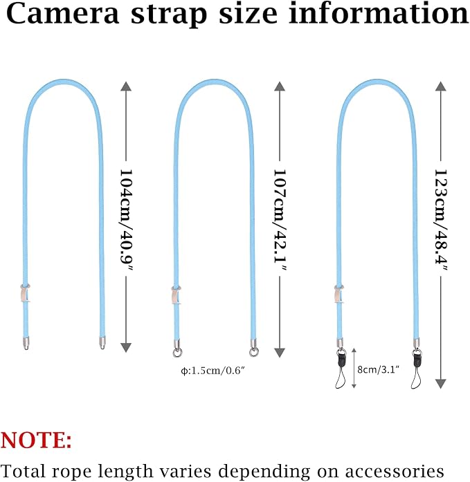 VOVMOEYA Nylon Braided Camera Rope Strap, Camera Neck Shoulder Strap - Image 6