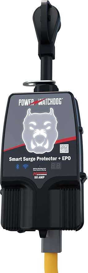 Power Watchdog PWD50EPOW Smart RV Portable Surge Protector 50 Amp - Patented WiFi and Bluetooth Connectivity - Monitor Voltage/Amperage/Wattage - IP65 Water-Resistant