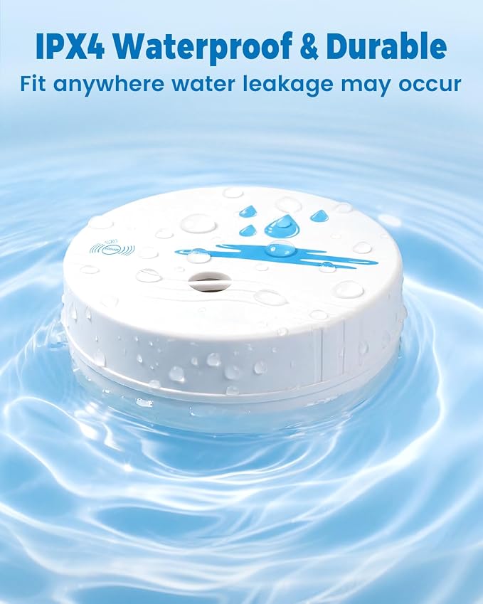 3 Pack Water Leak Detectors for Home, 100dB Waterproof Water Sensor Alarm Leak - Image 9