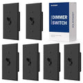 ELEGRP Digital Toggle Dimmer Switch for Dimmable LED, CFL and Incandescent Light Bulbs, Single Pole or 3-Way Toggle LED Dimmer Light Switch, Wall Plate Included, UL Listed, 6 Pack, Black