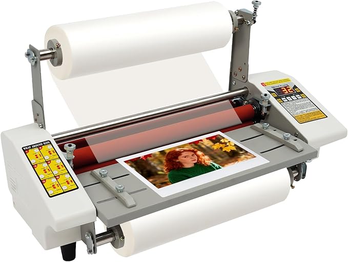 13 inch Laminator Machine Hot and Cold Roll Laminator 110V Digital Thermal Laminating Machine for A3/A4 Paper Single/Dual-Sided Lamination for School, Office, and Commercial Use