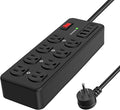 Heavy Duty Power Strip with USB,8 Outlet Workshop Metal Power Strip,PD20W USB C 15A 1200 Joules Surge Protection,Wide Spaced,15FT Cord