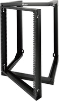 Tecmojo 15U Server Rack with Swing Gate, 15U Rack for 19inch Computer/AV/Data/IT/Media Equipment, Wall Mount Server Rack with 18inch Depth, Square&Tapped Holes