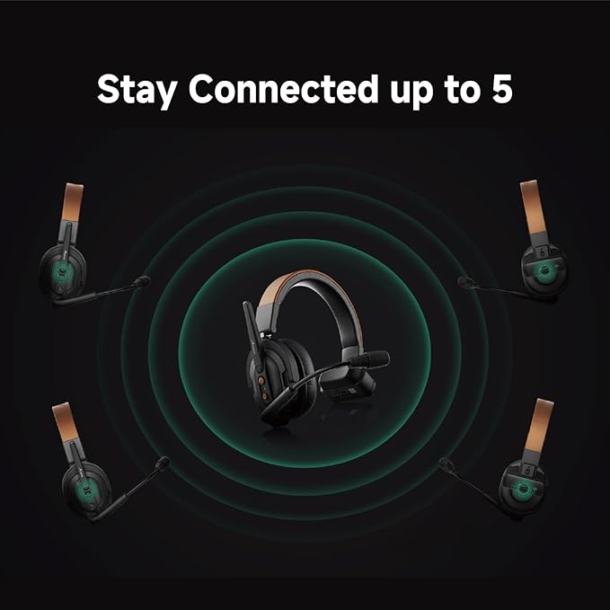 Accsoon Como SE Wireless Headset Intercom System 1312ft Team Communication Group Talk, 30+Hour Battery Life(Only Remote Headset)