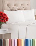 Cal King Size 4 Piece Sheet Set - Comfy Breathable & Cooling Bed Sheets Set - Hotel Luxury Bedding for Women, Men, Kids, Teens, Boys & Girls - Deep Pockets and Wrinkle Free - Oeko-Tex - Antique White