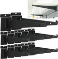 12 Pack Slatwall Knife Shelf Brackets 14 inch, Heavy Duty Slatwall Shelf Bracket Bulk Floating Metal Slatwall Accessories with Lip for Shelving Display Garage,Market and Home Mounting Supplies