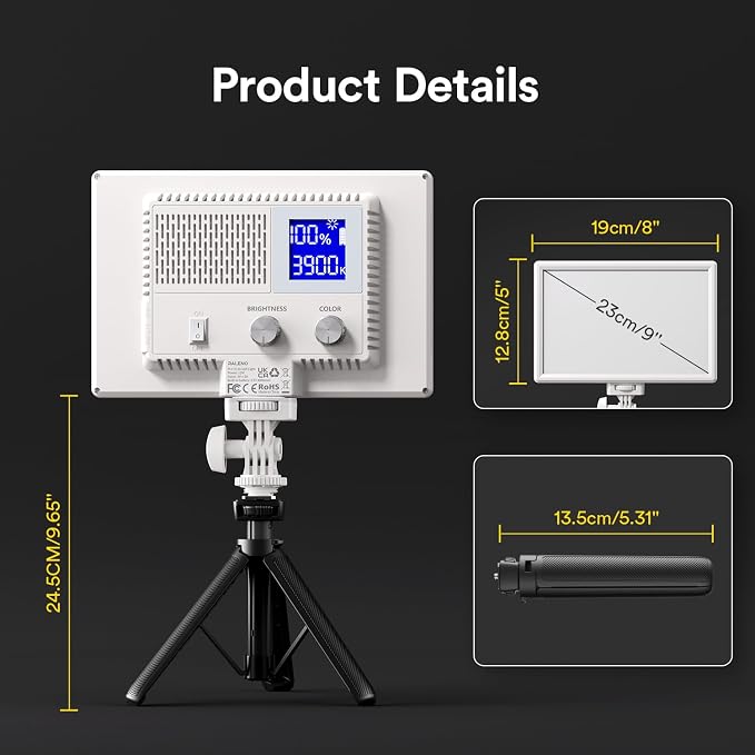 RALENO LED Video Light, CRI>95 2500K-6500K Photo Lights - Image 5