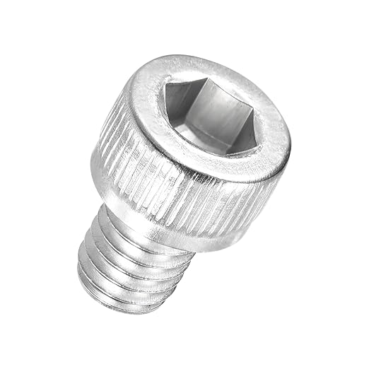 Kozelo 50pcs Socket Head Cap Screws - [M6-1 x 8mm] 304 Stainless Steel Allen Socket Drive for Electrical Motor 3D Printing Fan Engine Replacement Use, Silver