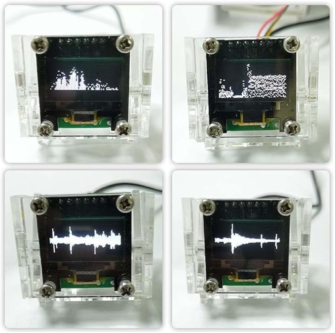 Audio Spectrum Display Analyzer with Dual Channel VU Meter and Multi Mode Screen (With Box)