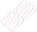 PATIKIL 12"x12" Wire Grid Panel, 2 Pack Board Photo Pictures Memo Display Grid Panels Hanging Organizer Wall Decorative Panel for Home Office Wedding, Pink