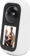 PUSOKEI 2K Security Camera Indoor, 360 PTZ Surveillance Camera with 2.8" IPS HD Screen & App, Al Human Detection, 2 Way Video Call, One Key Call, APP & Alert Push