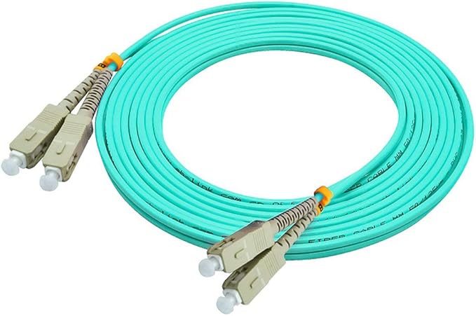 Jeirdus 2Meters 6ft Duplex 50/125 10G OM3 Multi-Mode Fiber Optic Cable Jumper - SC to SC Optical Patch Cord