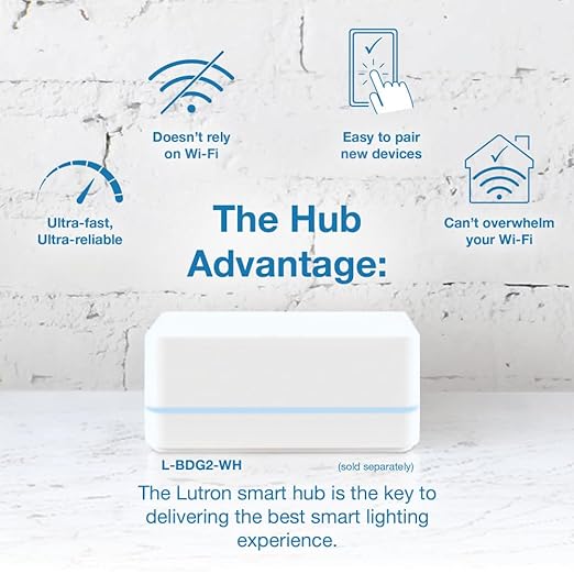 Lutron Claro Smart Light Switch for Caseta Lighting, for LED Lights, Fans, 5 Amp, Single-Pole/3-Way, Neutral Required, DVRF-5NS-LA, Light Almond