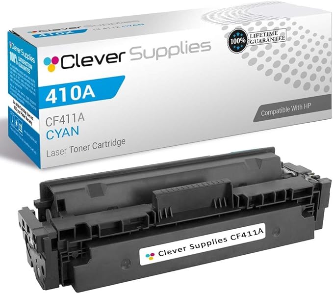 CS Replacement Toner Cartridge Compatible with HP 410A CF411A Cyan Pro M452 M452dn M452dw M452nw M477 M477fdw M477fnw Pro M477fdn M452dn M452dw