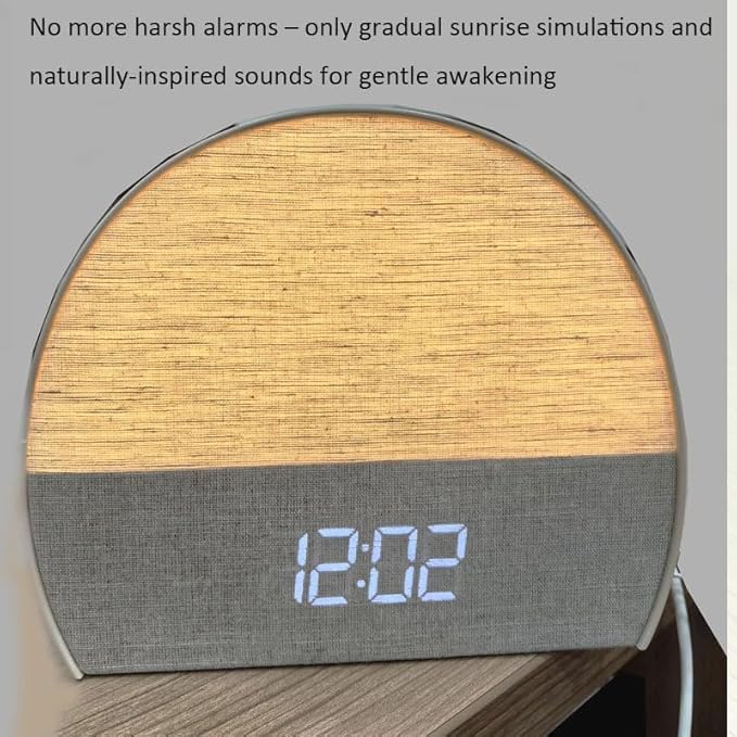 Restore 3 Sunrise Alarm Clock with Sound Machine, Digital Display, Type-C Input, Dual Alarms, White Noise, Smart Light, Touch Controls