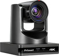 Prisual 4K HDMI PTZ Camera, NDI Certified, Advanced PTZ Auto Tracking, 1/1.8” UHD 20X Optical Zoom, LAN/USB3.0 PTZ Camera 4K for Church, Worship, Education, Conference, Events, PoE, PT20X-4K-N