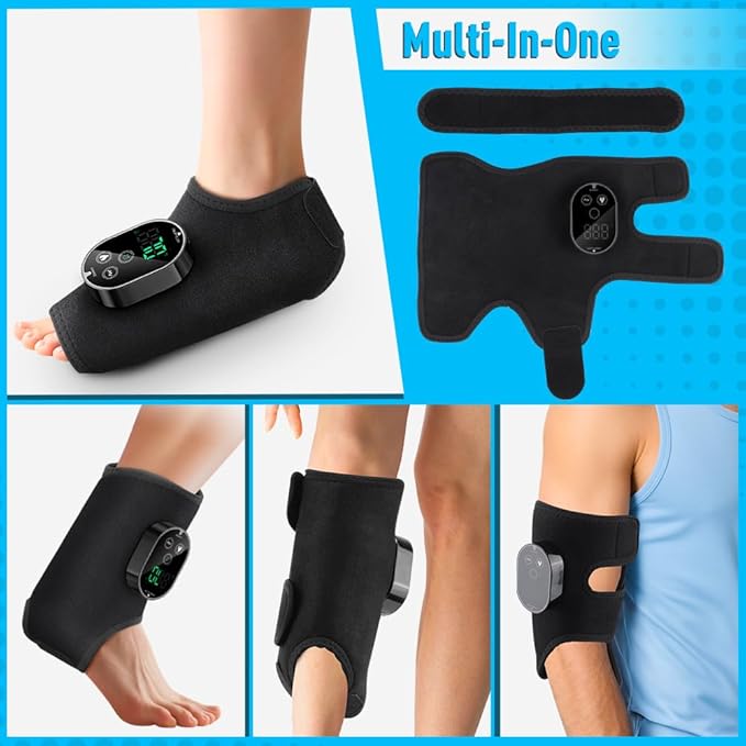Foot Renew Ankle Massager for Neuropathy, Ankle Heating Pad with Massage Foot Heel Pain Relief, 6 Heat Levels & 3 Vibration Modes