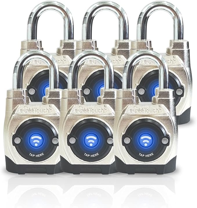 5th GEN Outdoor Smart Padlock – Keyless Bluetooth & NFC Lock, Durable by eGeeTouch