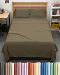 Full XL Bed Sheet Set - 4 Piece Extra Long Extended Full XL Sheets - Soft, Breathable & Cooling - Fits 8" to 16" Mattress with Deep Pockets - 54" x 80" - Easy-Fit, Wrinkle and Fade Resistant - Khaki